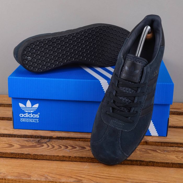 Adidas Gazelle original колір графіт натуральна замша (кросівки, кеди)