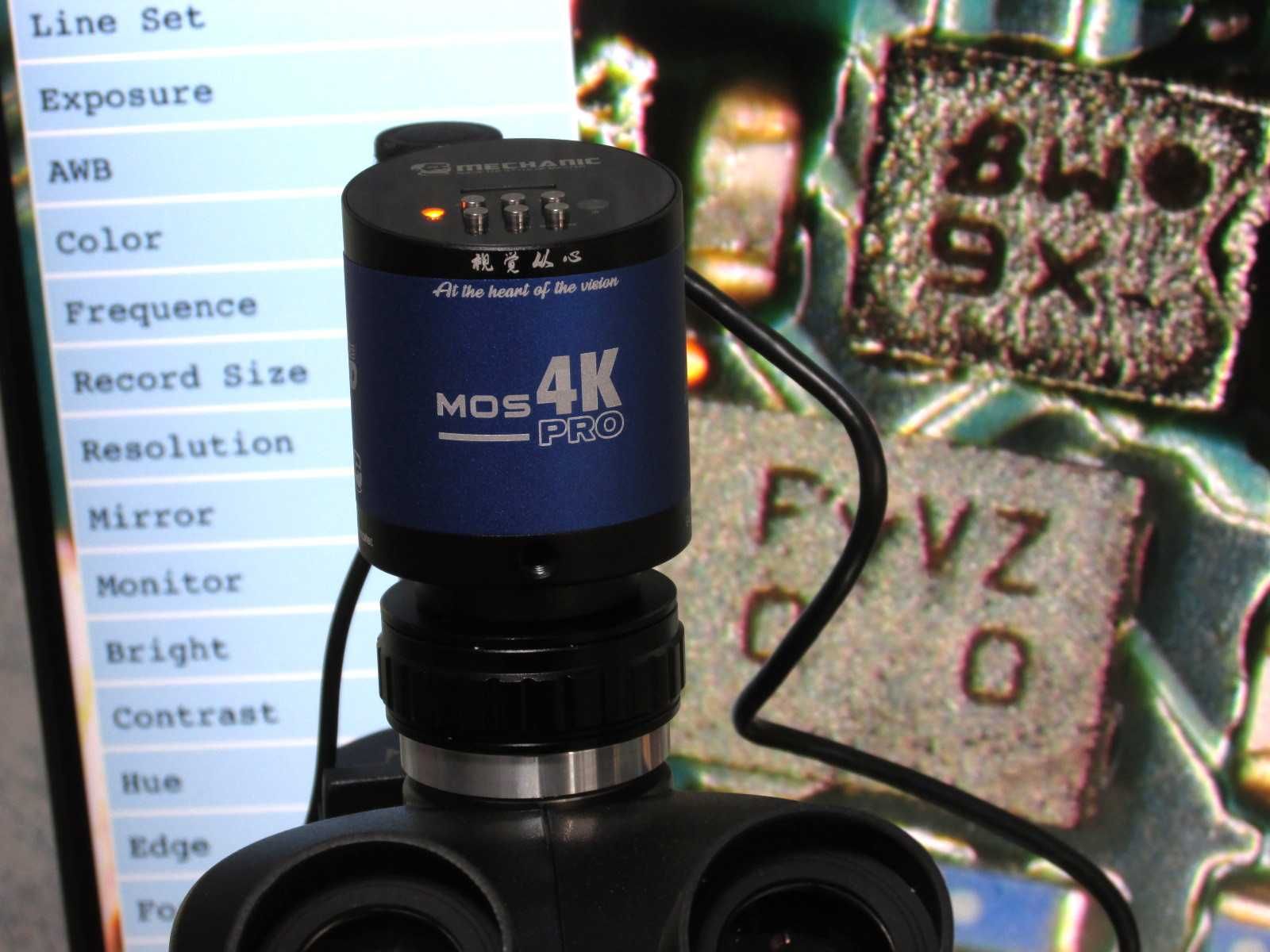 Индустриальная видеокамера 4k для микроскопа