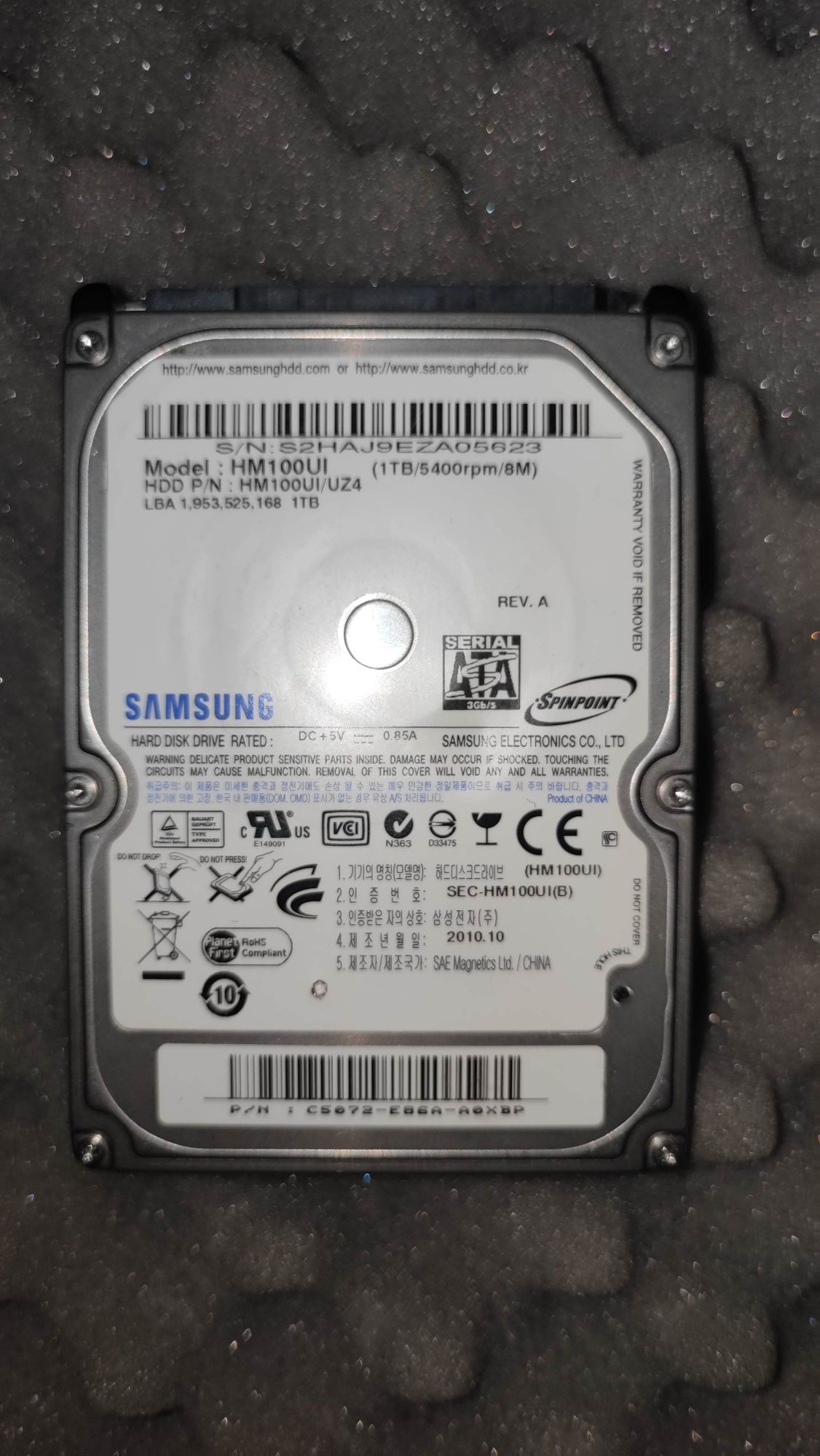Dysk Samsung HDD 1TB 1000GB HM100UI