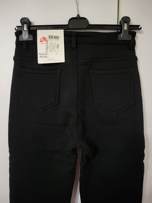 Теплі штани джинси М 46р (28) скінні зимові на флісі утеплені джеггінс