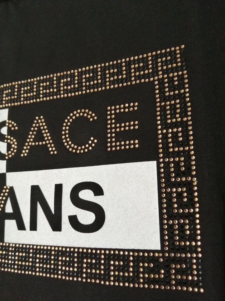NOWA damska koszulka Versace t-shirt meduza bluzka czarna L 40 XL 42