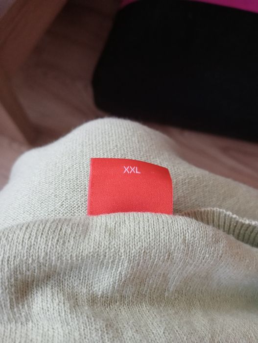 Pistacjowy męski sweterek roz XXL