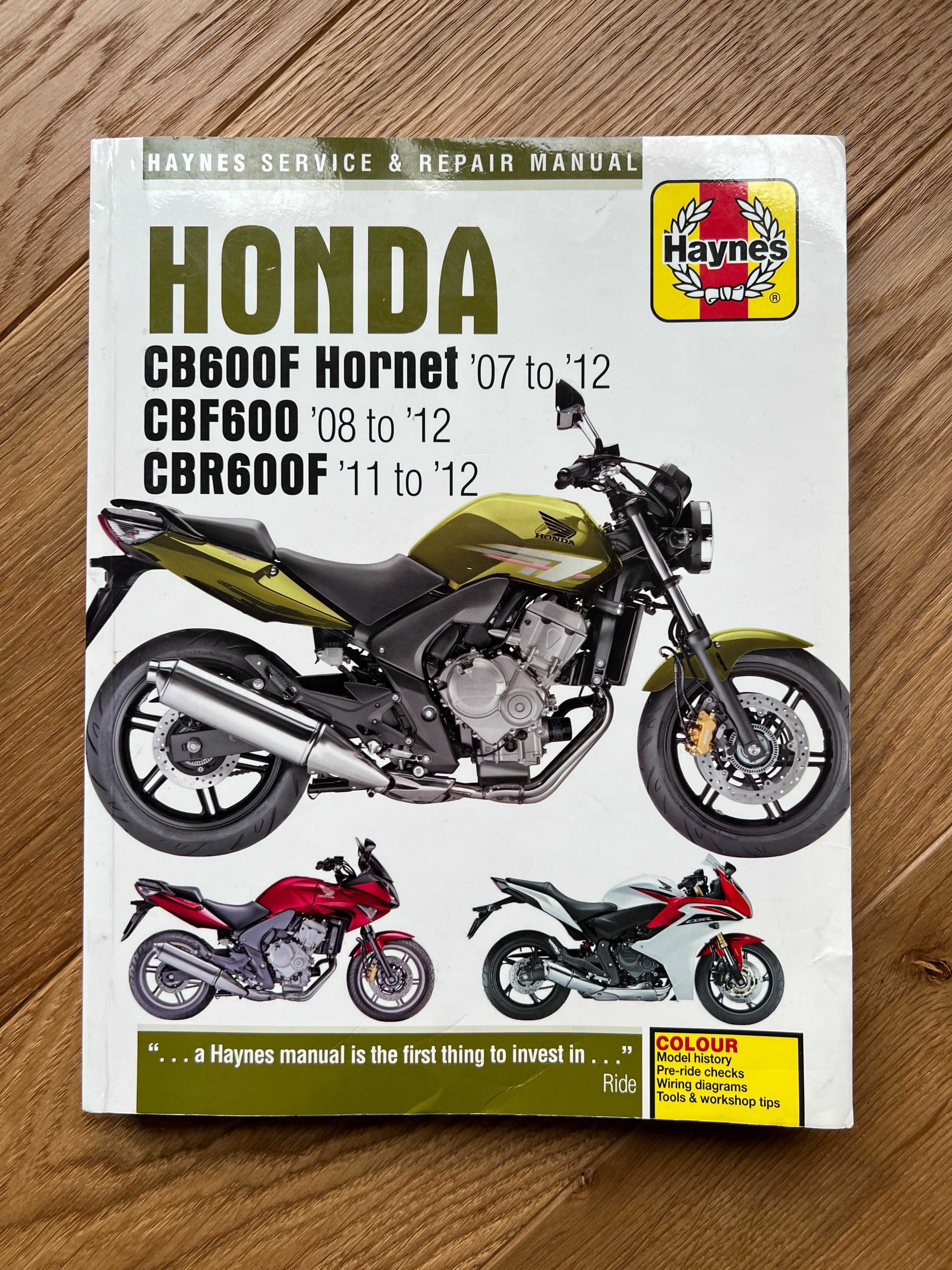 Haynes Service Repair Manual Honda CB600F napraw sam Hornet serwis