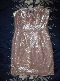 Золотое платье пайетки 42 р., вечірня сукня