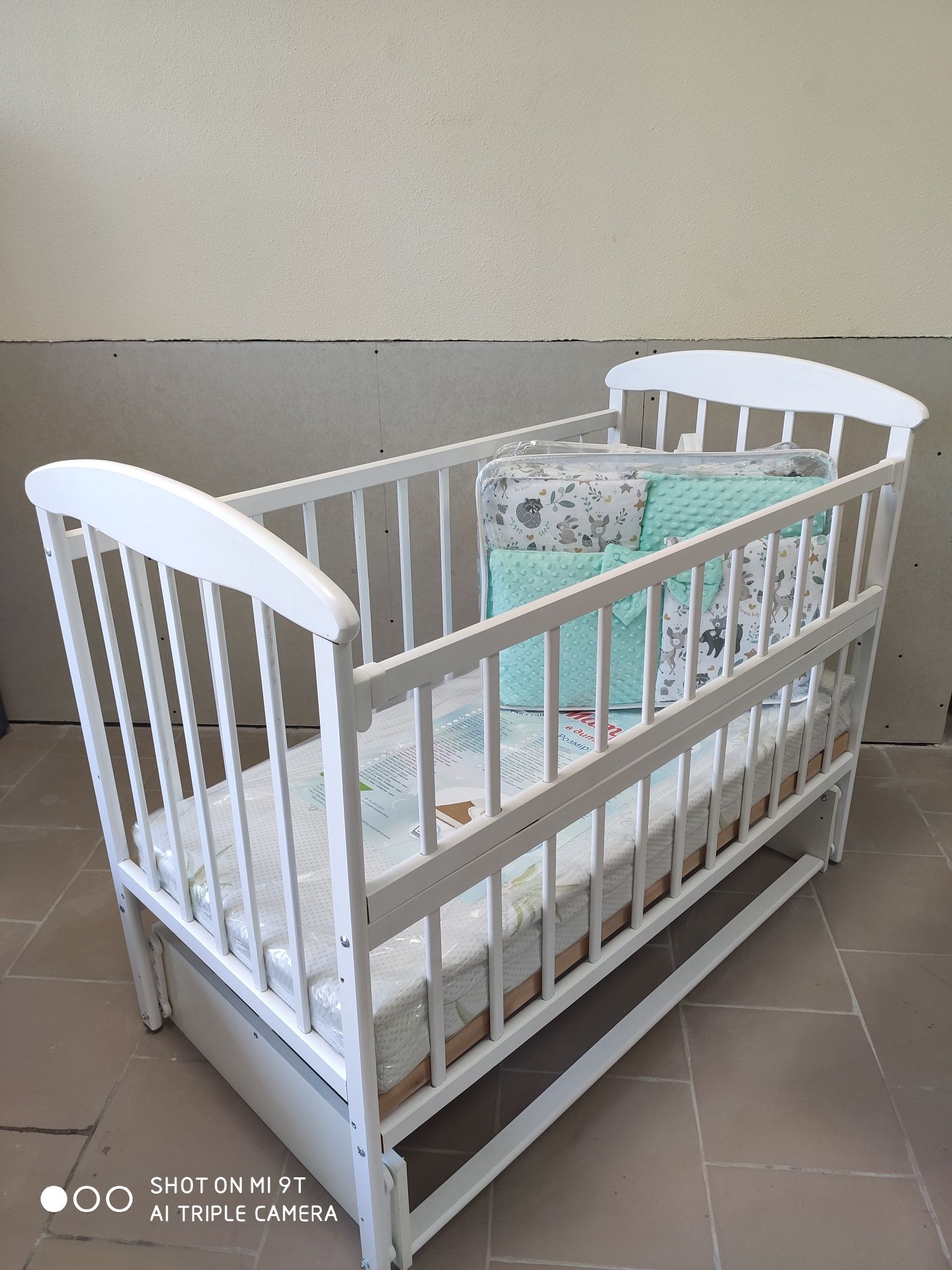 Детская кроватка кровать Наталка белая в наличии в Запорожье