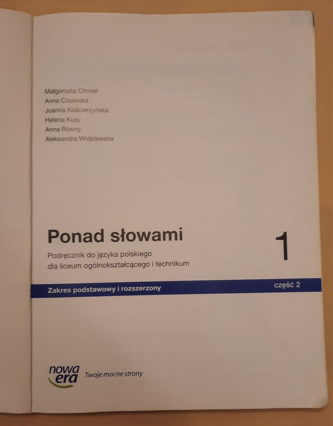 Ponad słowami 1.1 i 1.2 podręcznik polski