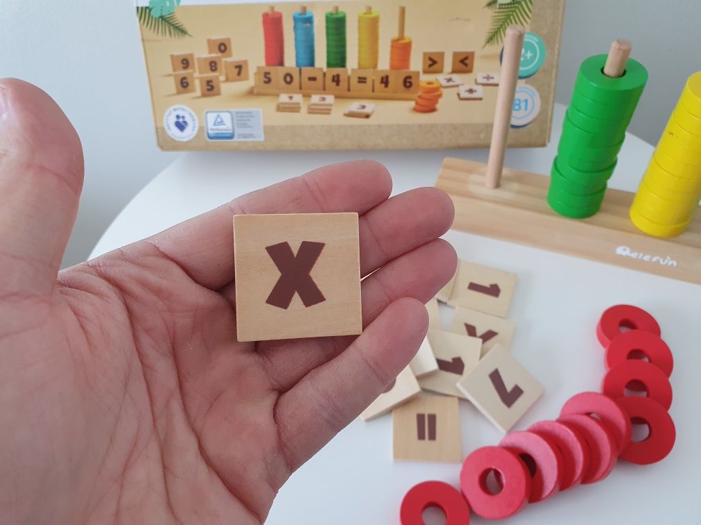Liczydło Drewniane Elefun. Drewniany Sorter. Montessori.