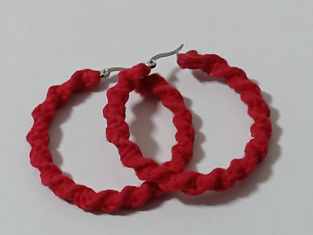 Argolas em macramé