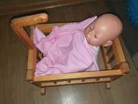 Детская деревянная кроватка для кукол, пупсов и др. игрушек