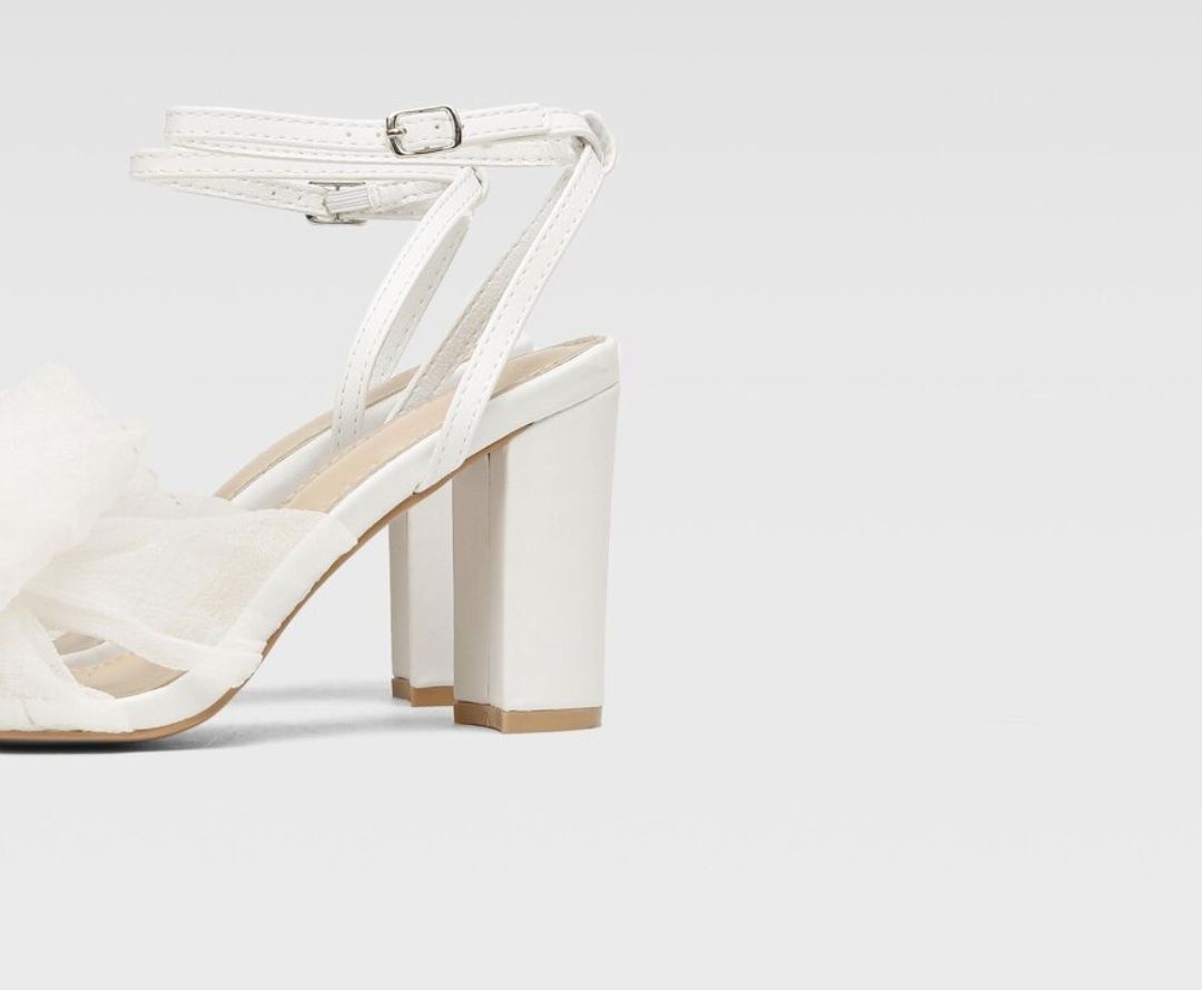 Buty sandałki białe ślub / panieński - rozmiar 39