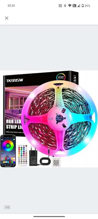 Taśma LED RGB 5050 15 m wifi pilot TK99SW