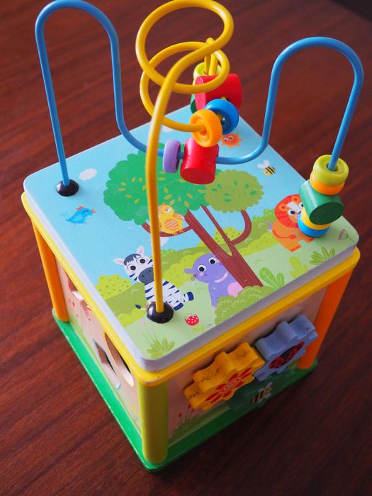 Kostka edukacyjna drewniana elefun