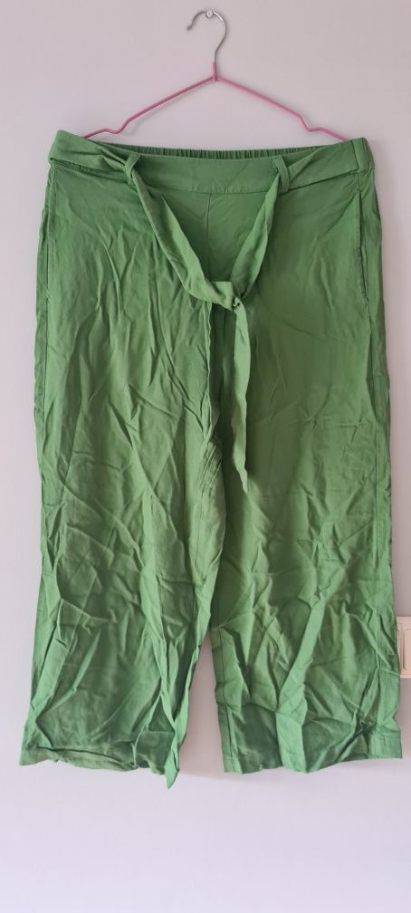 Zielone spodnie culotte, rozmiar S