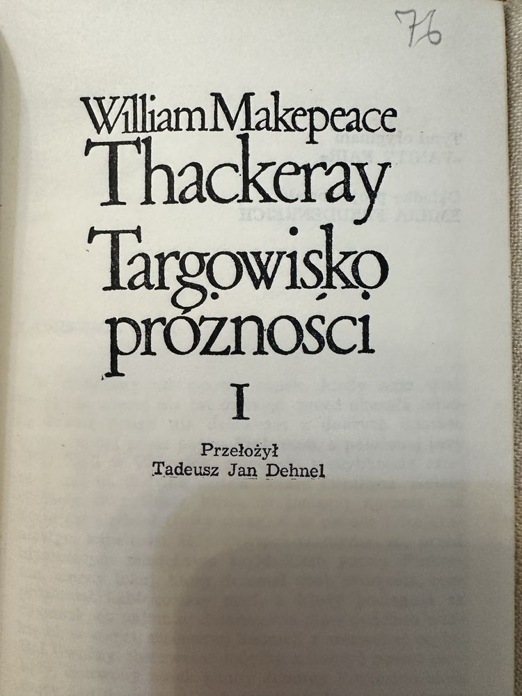 Targowisko próżności. William Makepeace Thackeray