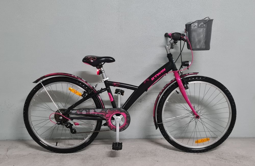 Bicicleta de menina bTwin poply 500 roda 24"