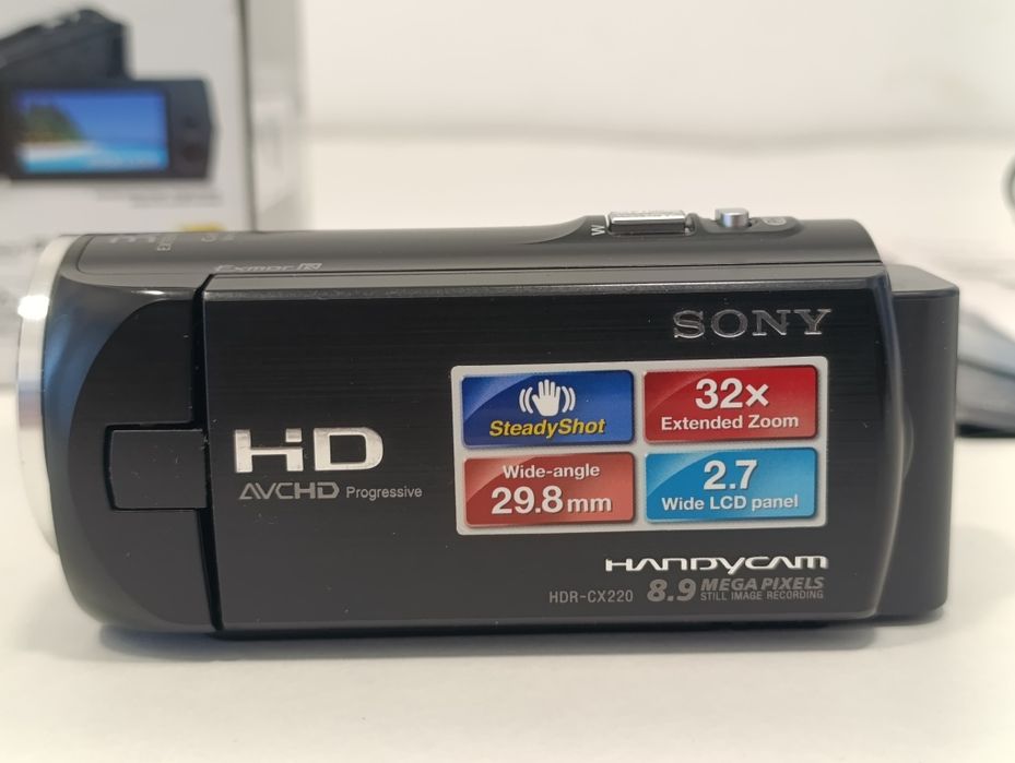 Kamera cyfrowa SONY HDR-CX220E fullHD ZEISS zoom x32 9 Mpx BDB+