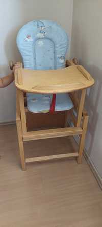 Krzesełko drewniane do karmienia