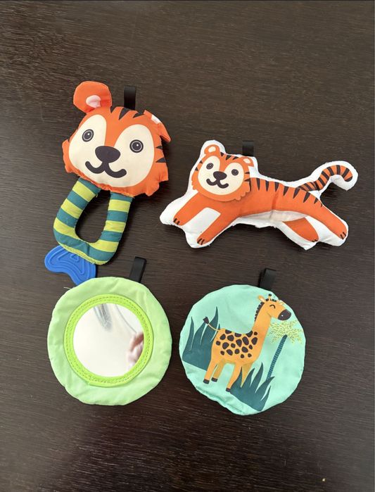 Mata edukacyjna Baby Tiger Tropicana + 4 zabawki, poduszka