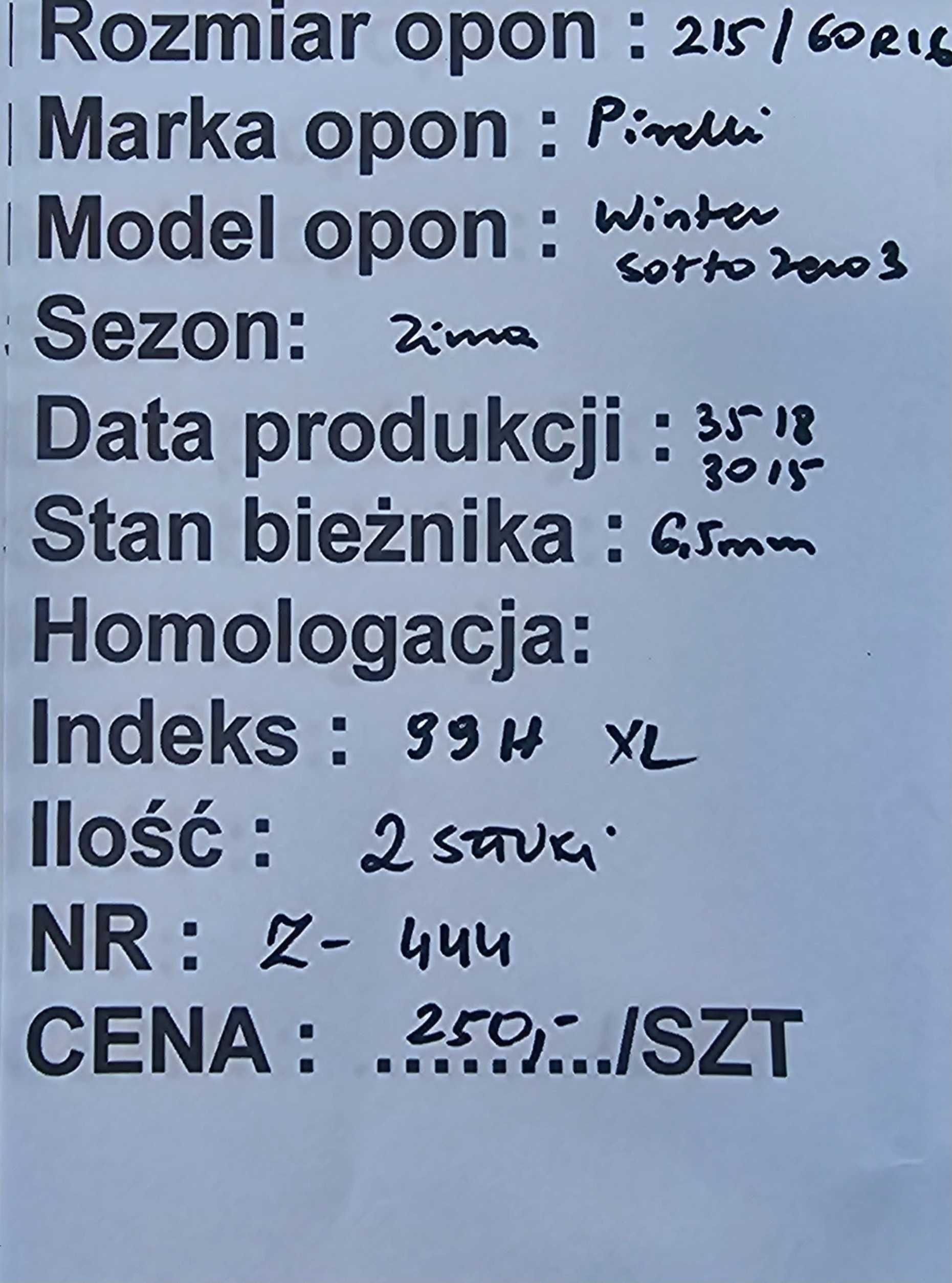 215/60R16 Pirelli Winter Sotto Zero 3 Zima