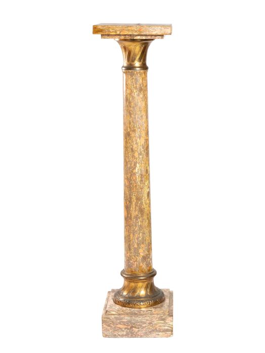 Coluna Mármore Bronze Jaune Napoleão III | século XIX