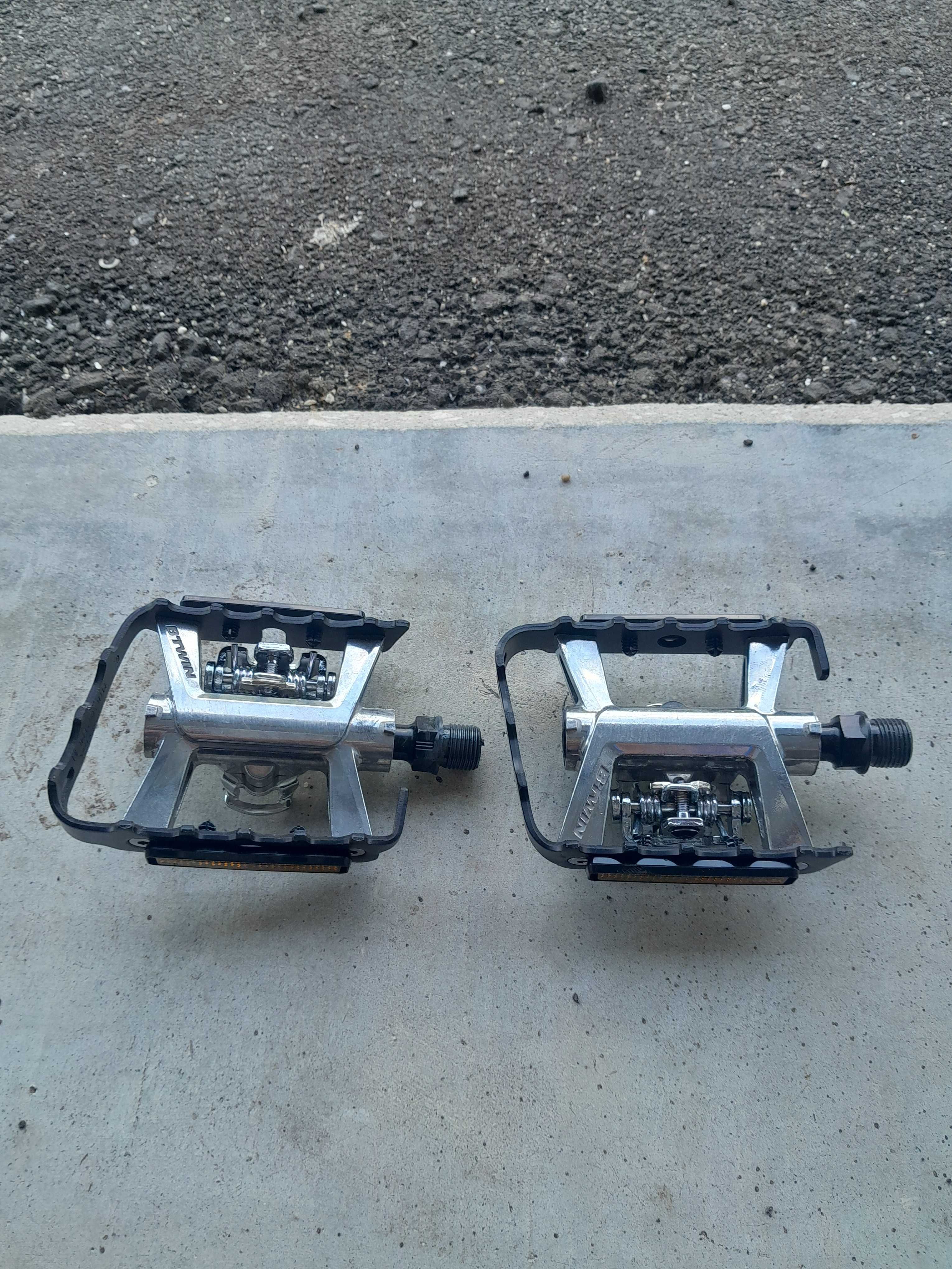 Pedais de encaixe e plataforma compatível shimano SPD