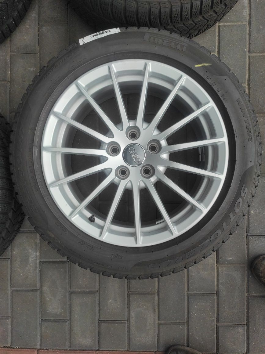 02 Koła Felgi aluminiowe ORYGINAŁ AUDI R 17 5x112 Pirelli 224/50/17