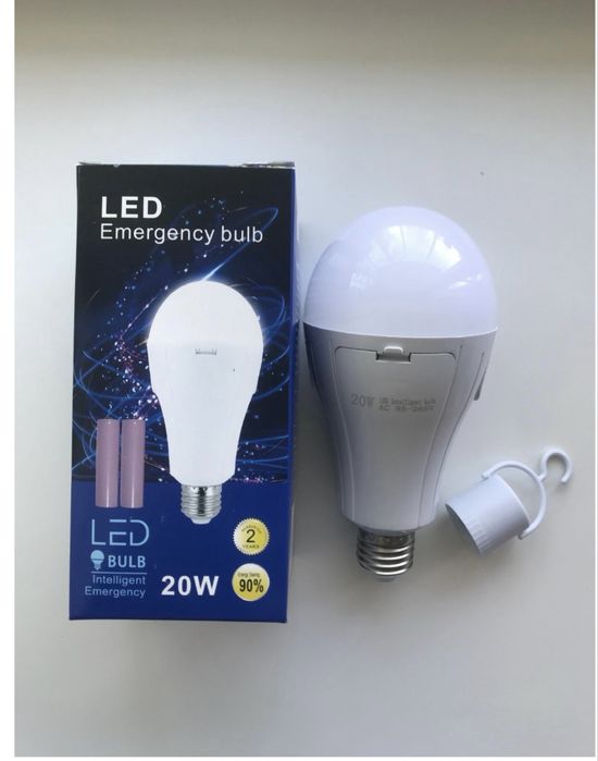 Лампа акумуляторна Е27 , 20Вт, світлодіодна LED, біле світло
