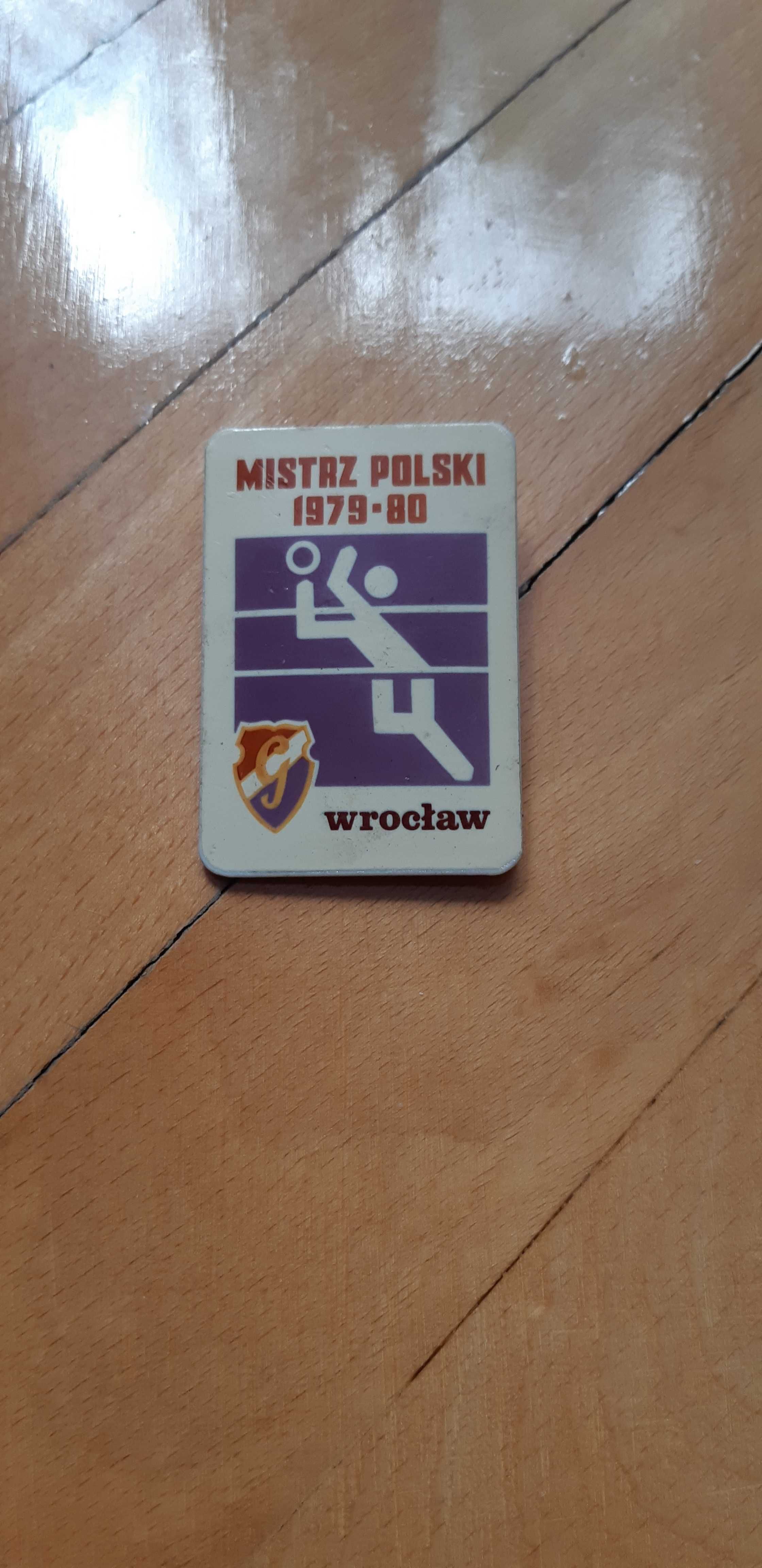 przypinka Mistrz Polski 1979 - 80 Gwardia Wrocław