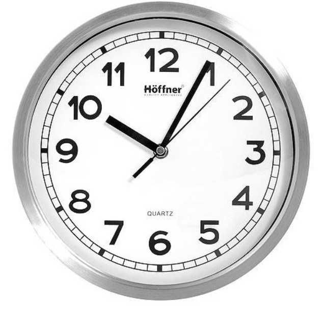 Zegar ścienny duży, aluminium