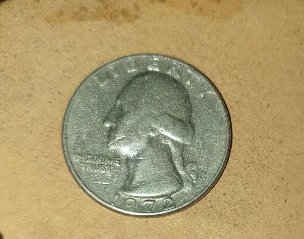 Moneta Quarter Dollar z 1972 roku!! Ćwierćdolarówka.