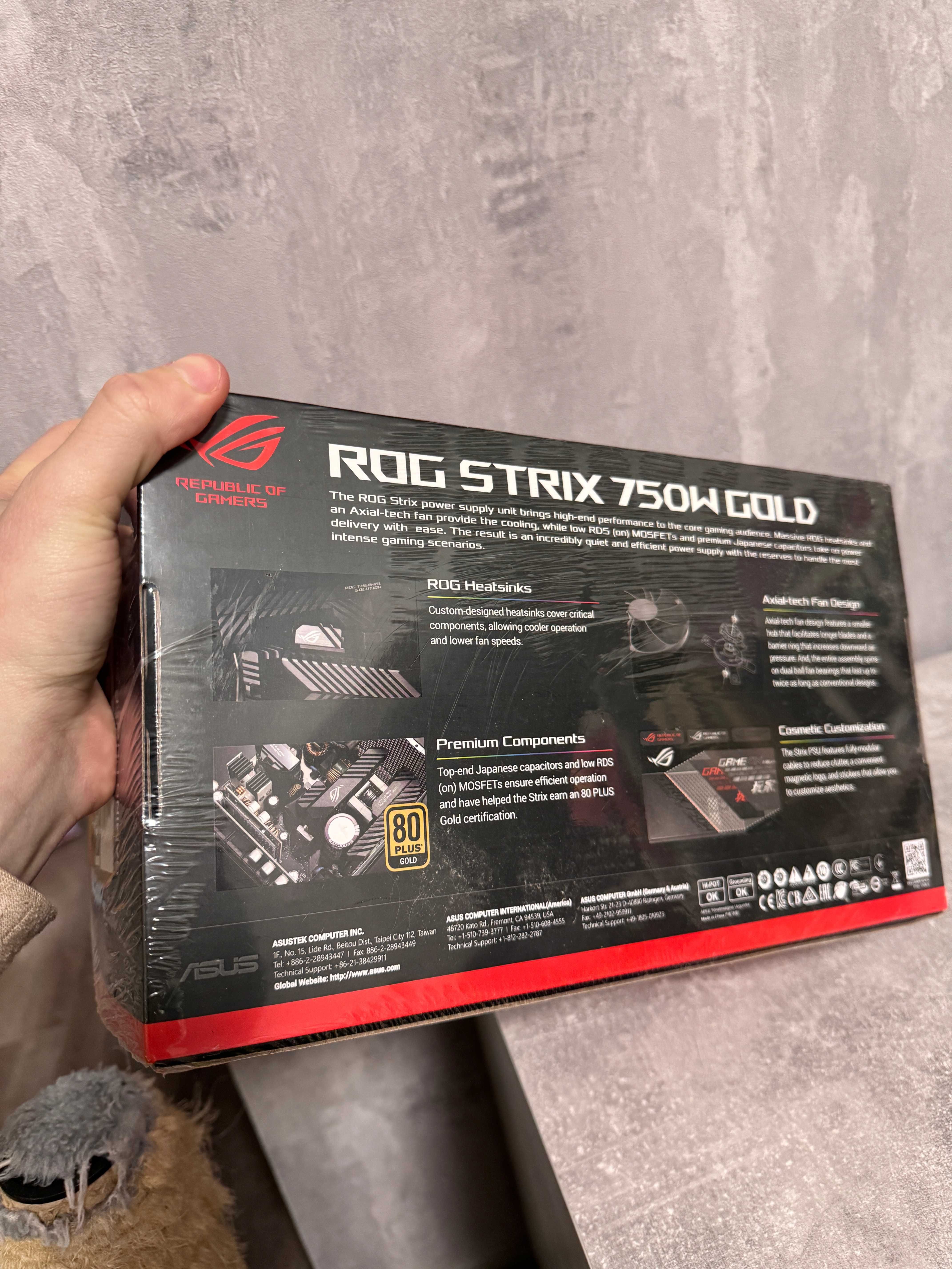 блок питания ASUS ROG Strix 750W Gold  Новый