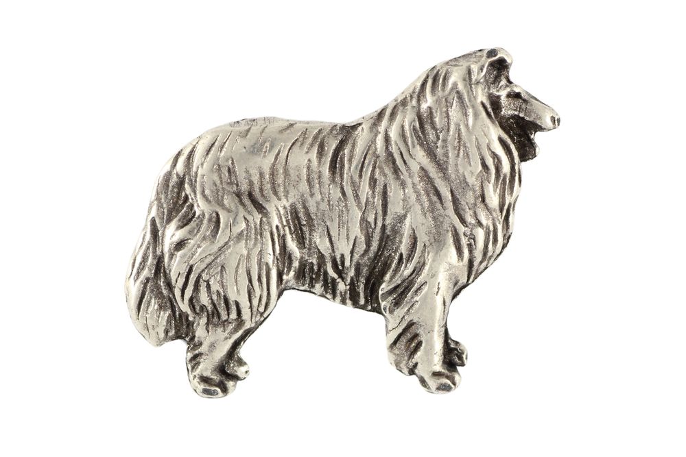 Owczarek szkocki długowłosy pin posrebrzony Art-Dog