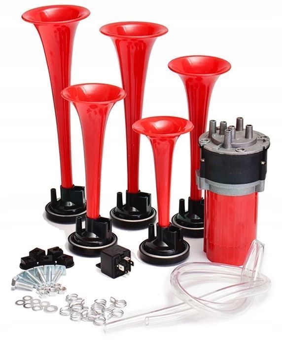 Fanfara klakson z melodią LA CUCARACHA kompresor 12V