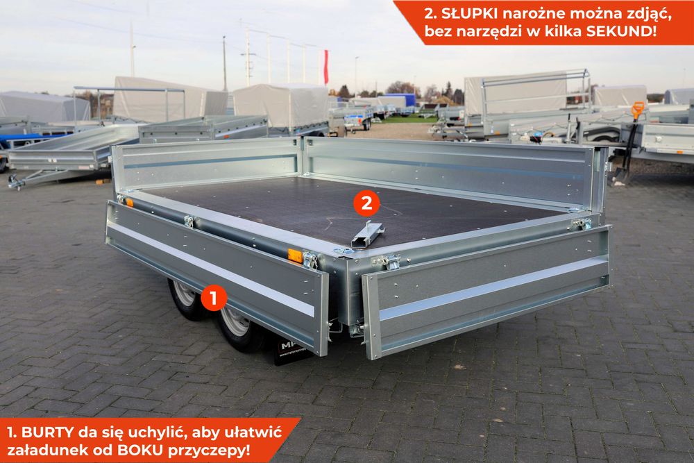 Neptun NORDICA BASELINE 263 x 145 koła pod skrzynia pod paką platforma