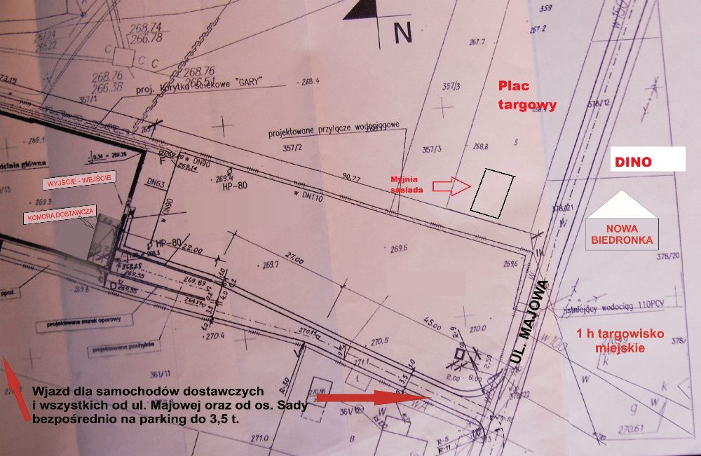 Na wynajem obiekt handlowo-usługowy 2000m2 w centrum Sędziszowa