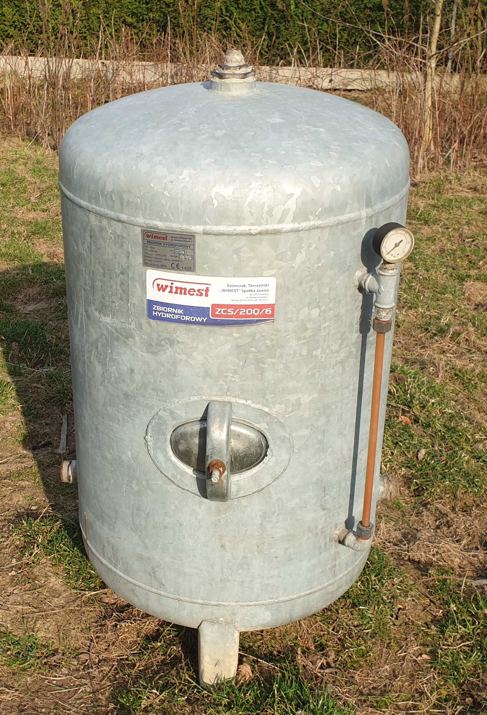 HYDROFOR pionowy 200l 200 litrów 2015r ocynk zbiornik na wodę manometr