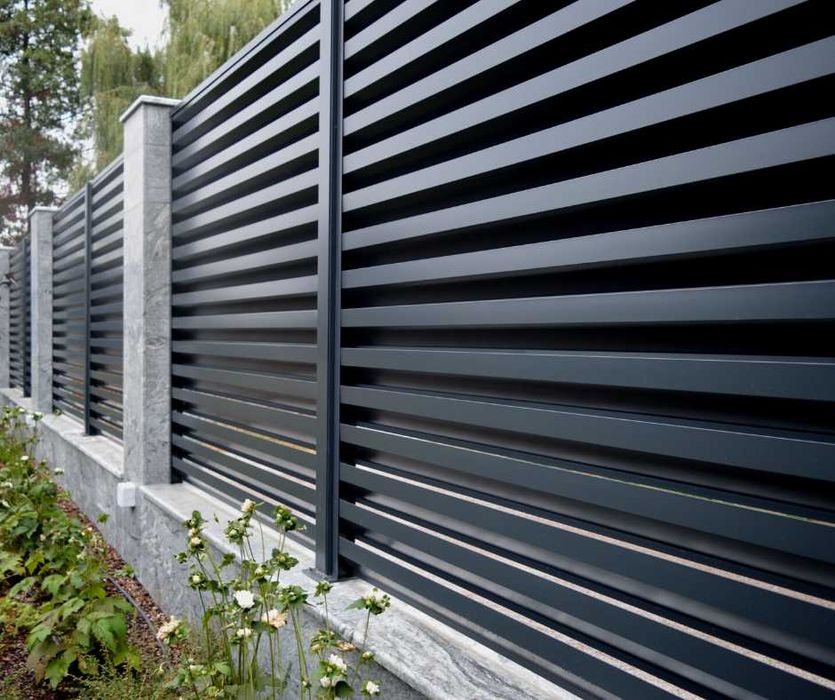 Металлический ламельный забор, жалюзи. Профнастил