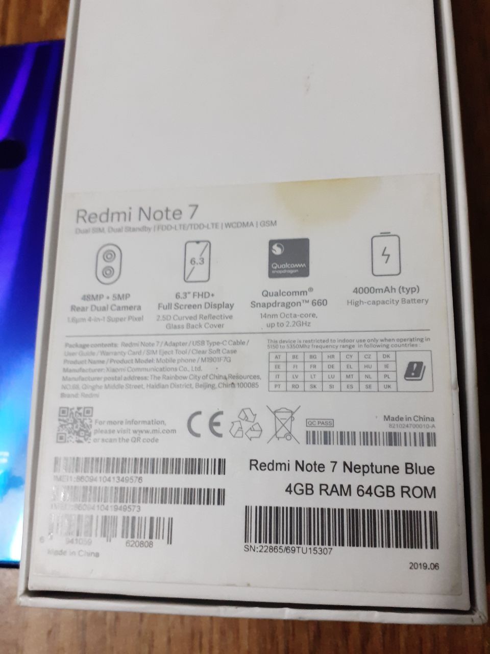 Xiaomi Redmi Note 7 ("4/64"gb)