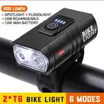 Lampka rowerowa LED 1200mAh 1000LM BikeLightT6 BK02 przednia 72g Nowa