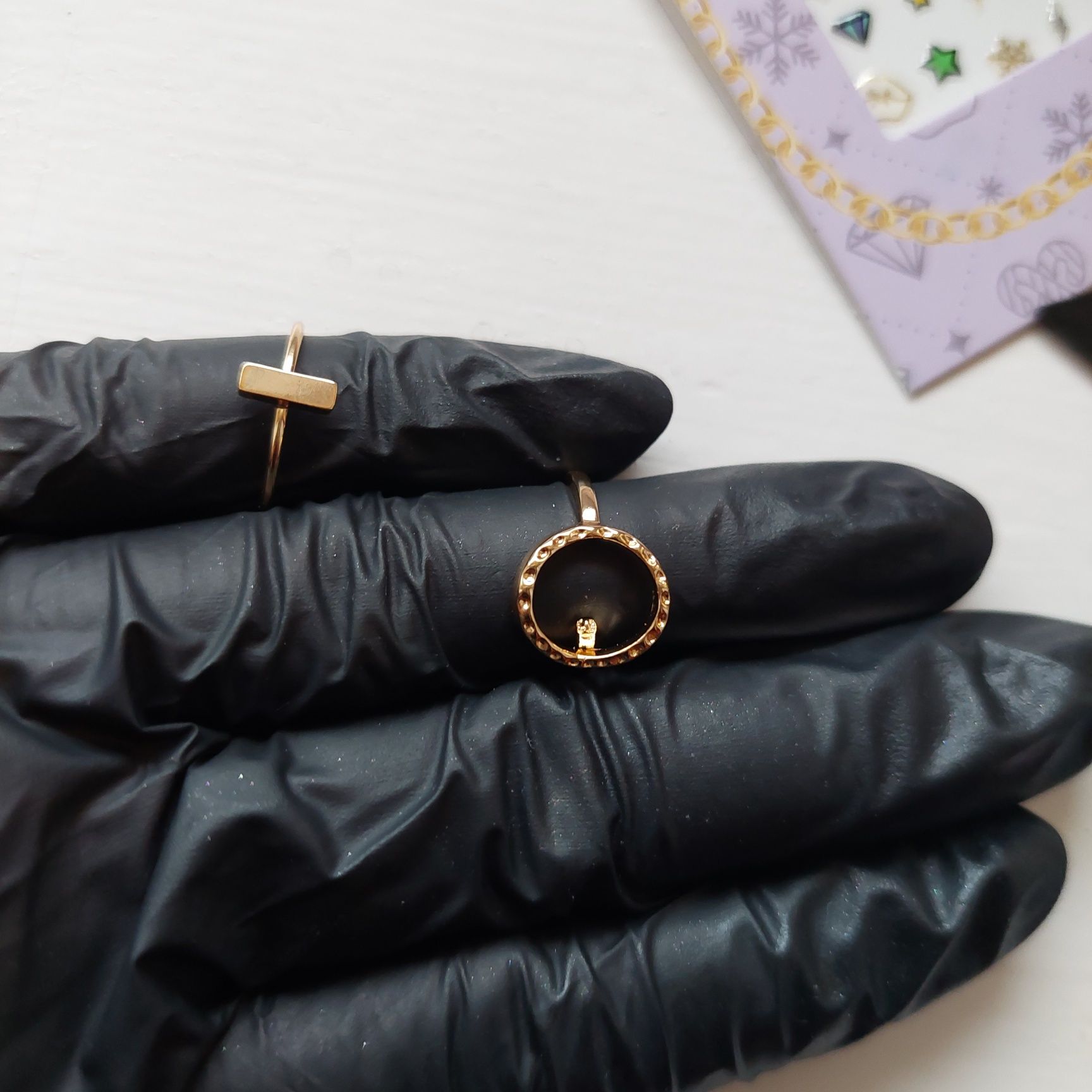 NYX zestaw pierścionki naklejki silikonowa szczotka do mycia pędzli