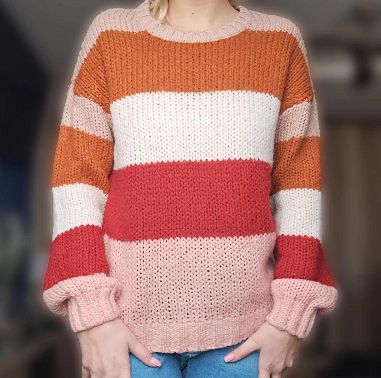 Sweter w paski M