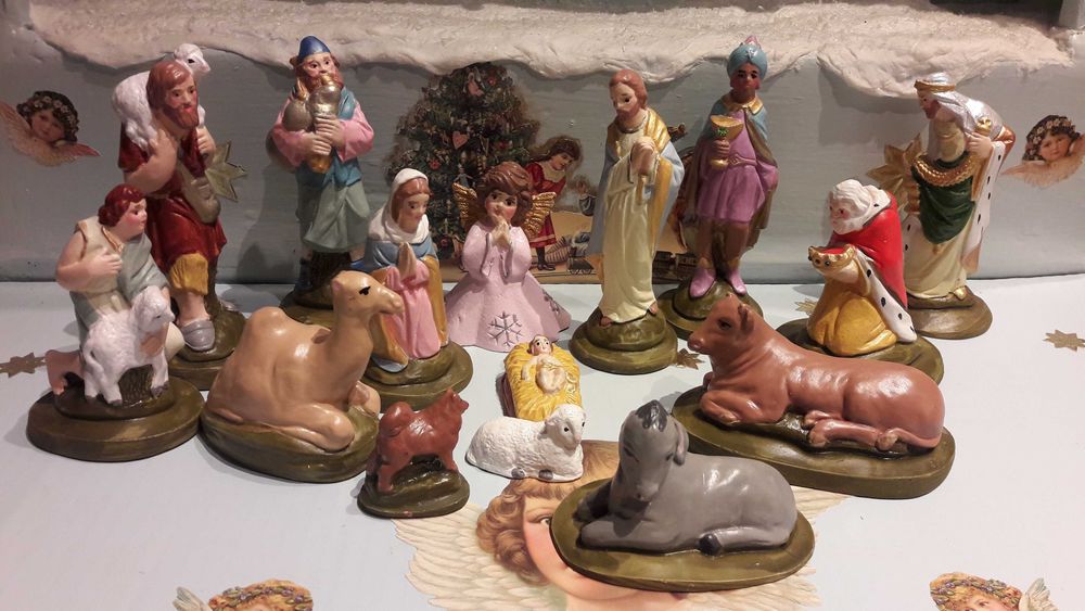 Figurki do szopki bożonarodzeniowej. 12 cm.