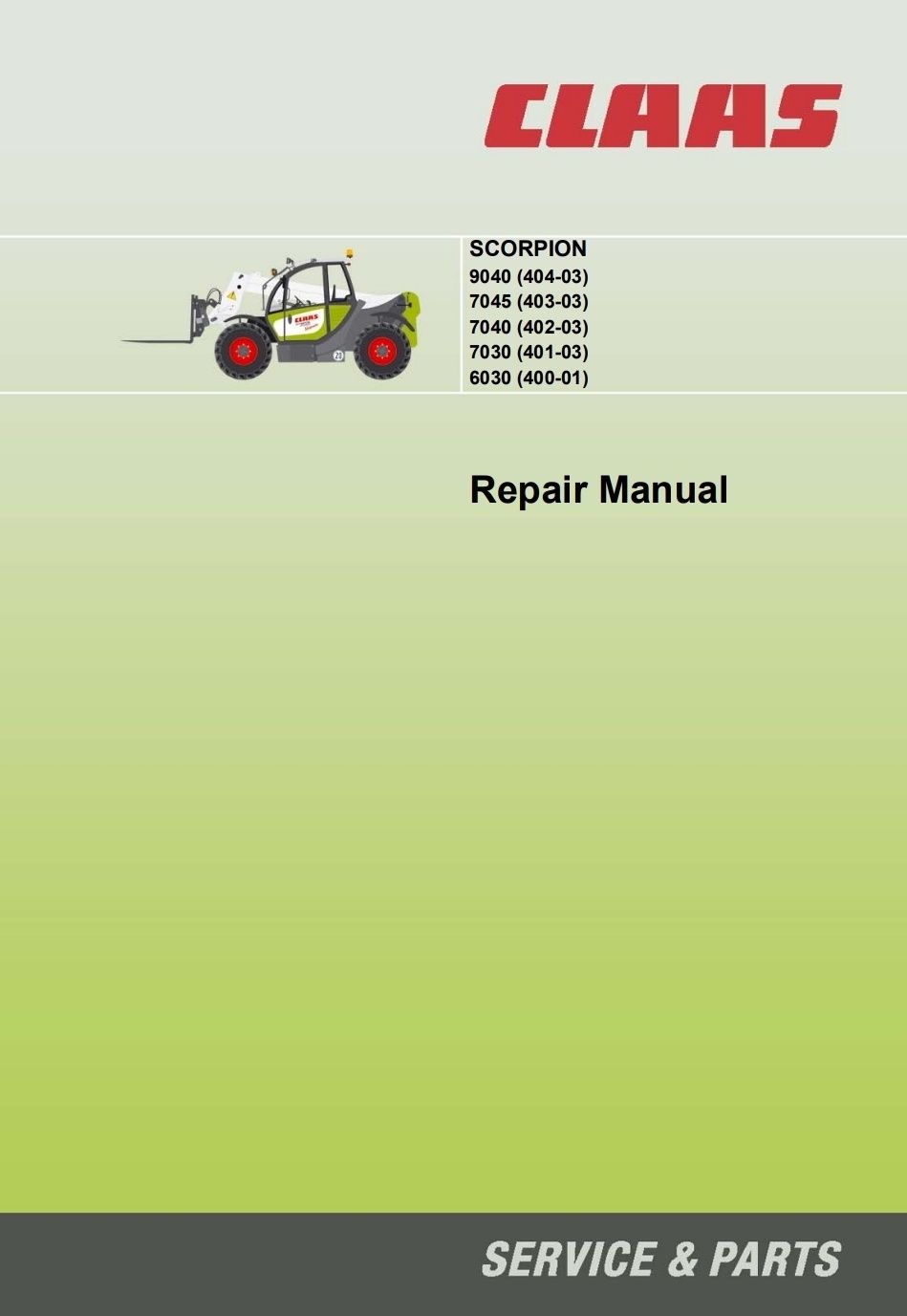 Instrukcja serwisowa Claas kramer scorpion 9040,7045, 7040, 7030, 6030