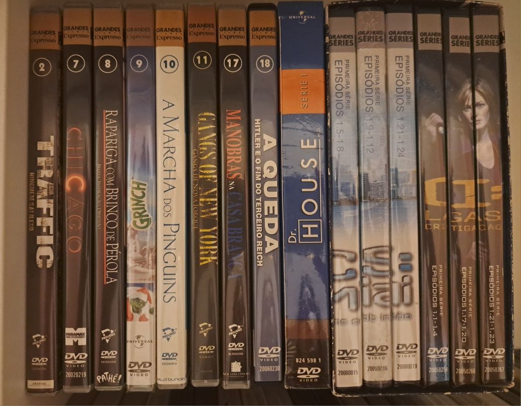 DVDs diversos 1,50€ cada