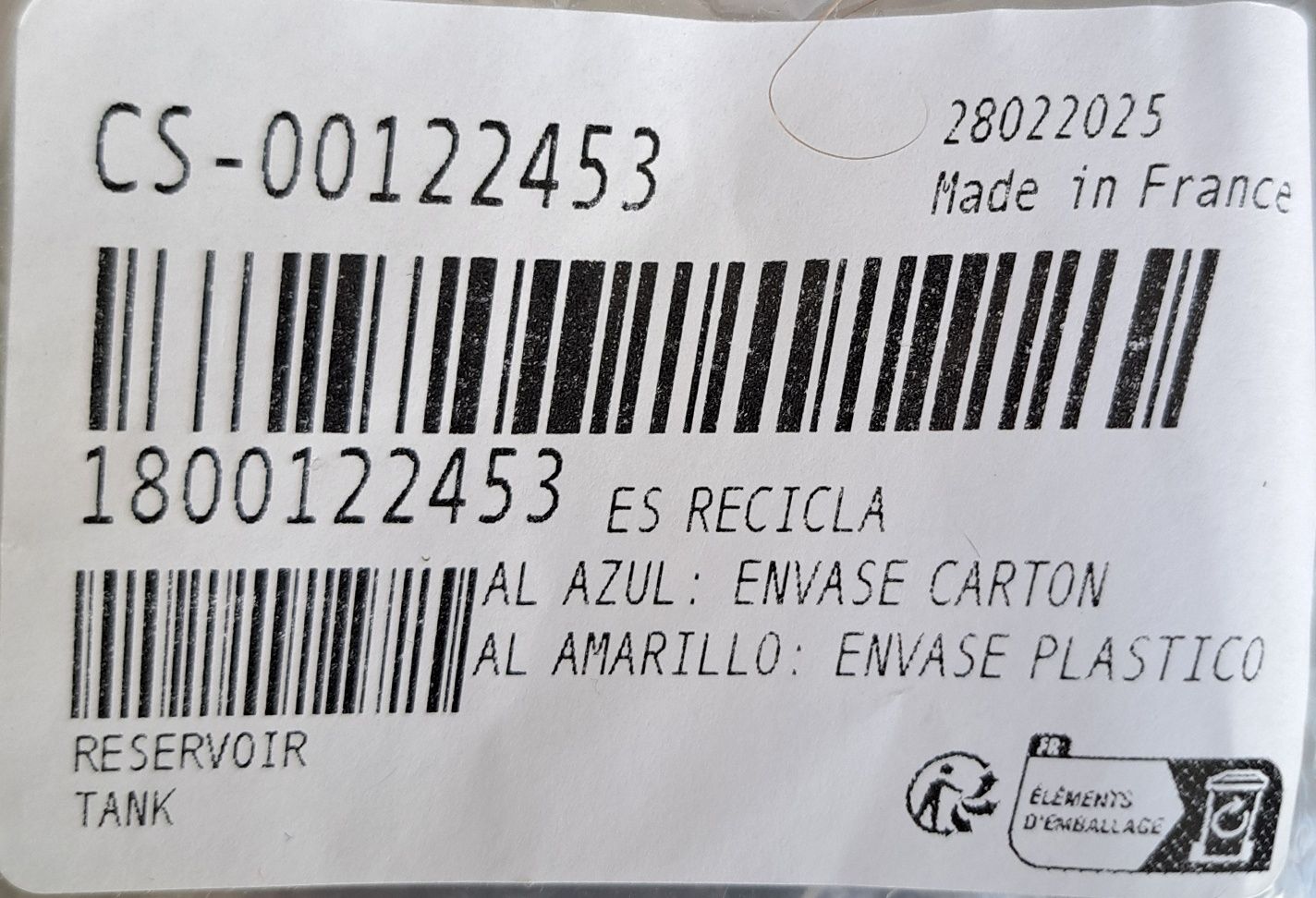 Copo para ferro de engomar TEFAL