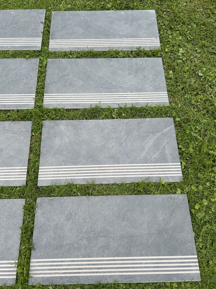 Stargres Pizarra Antracite stopnice 12 sztuk gres jak beton 30/60 mat