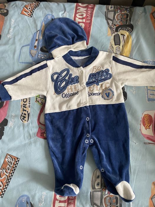 Ромпер чоловічок велюровий 56