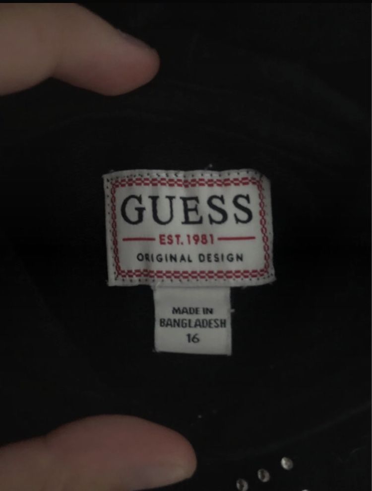 Bluza GUESS 1987 czarna z diamencikami
