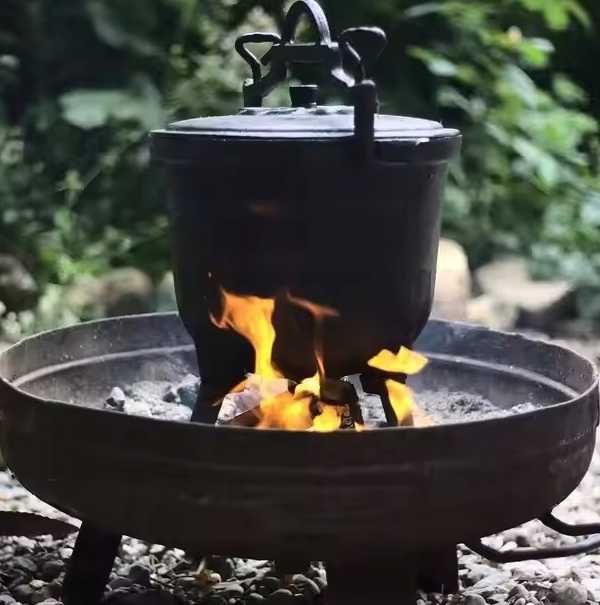 Kociołek Żeliwny Garnek 5L SUPER Zestaw -Kociołek Rękawice 6 Przepisów