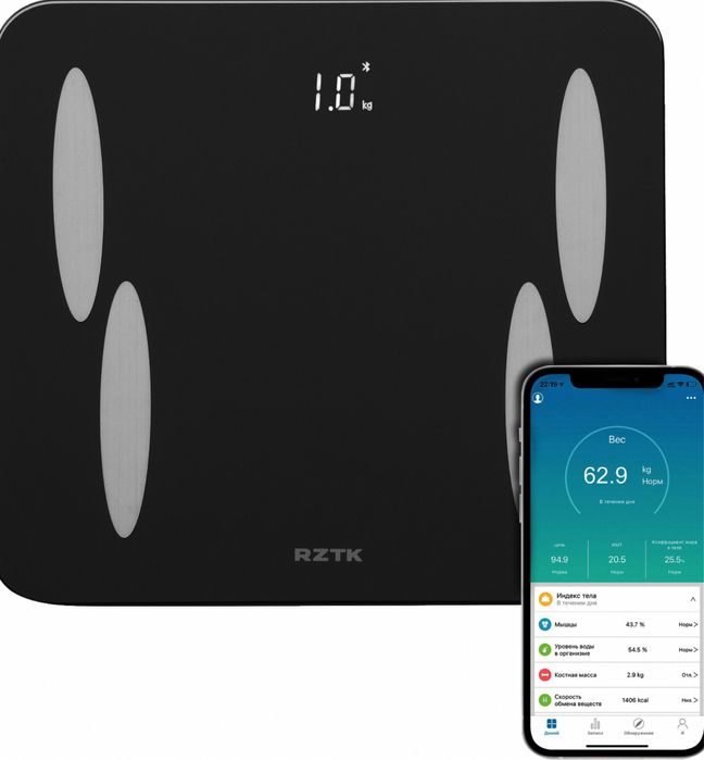 Смарт-весы RZTK BS 180BT Black  Смарт ваги